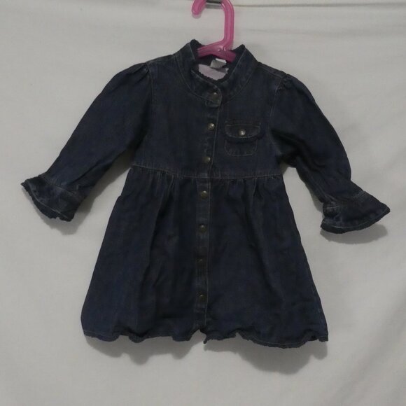 BABY GAP - Infant | 18-24 months | Baby Girl Denim Dress | Snap Button Front - Picture 1 of 14